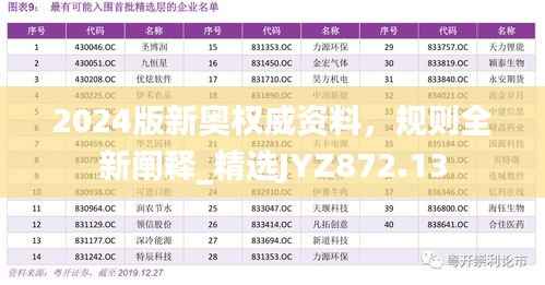 2024版新奥权威资料,规则全新阐释_精选JYZ872.13