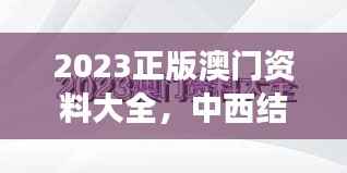 2023正版澳门资料大全,中西结合神码MUK711.88