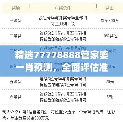 精选77778888管家婆一肖预测，全面评估准则——EJH861.08高端版