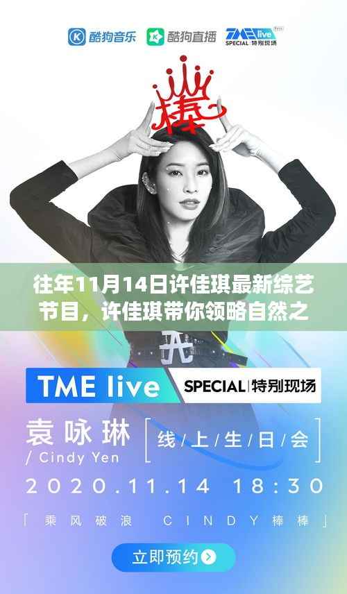 许佳琪带你领略自然之美,十一月综艺新篇章的心灵之旅