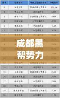 成都黑帮势力揭秘,犯罪现象严重性排名前十榜单曝光!