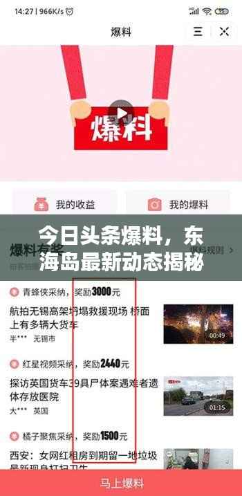 今日头条爆料，东海岛最新动态揭秘