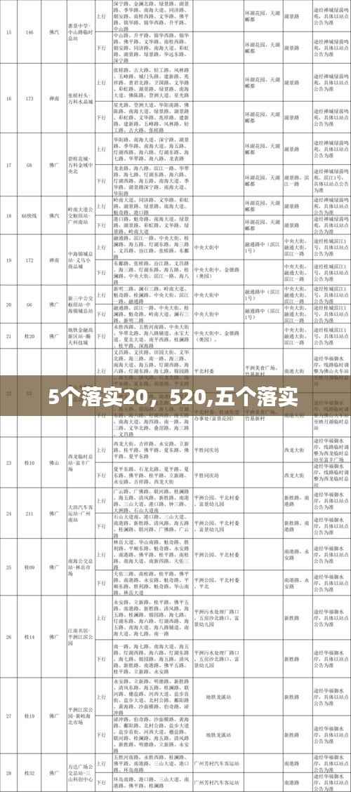 5个落实20,520,五个落实