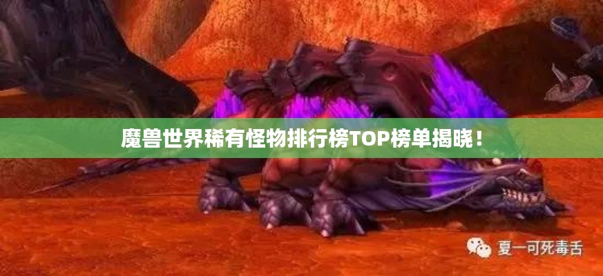 魔兽世界稀有怪物排行榜TOP榜单揭晓!