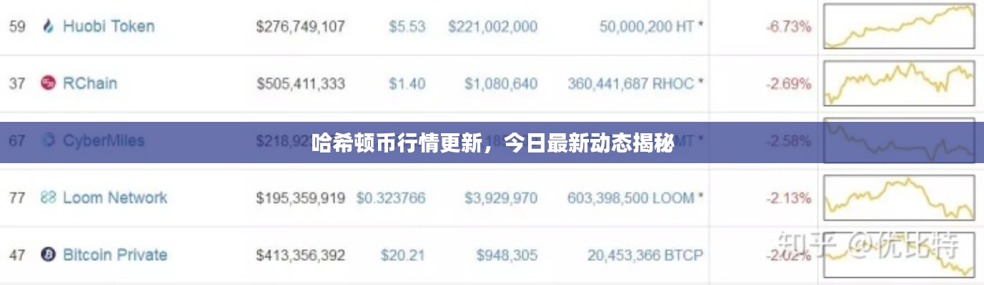 哈希顿币行情更新，今日最新动态揭秘